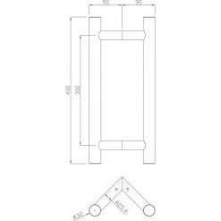 Ensemble de poignées tubulaires inox Héraclès - Série 5240 10 Ensemble de poignées tubulaires inox Héraclès - Série 5240 -Promos Poignée de Porte Magasin AFD 10381
