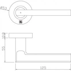 Béquille double massive sur rosace inox Héraclès Jade 4001 -Promos Poignée de Porte Magasin AFD 10410