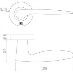 Béquille double massive sur rosace inox Héraclès Jade 4003 -Promos Poignée de Porte Magasin AFD 10414