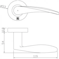 Béquille double massive sur rosace inox Héraclès Jade 4004 10 Béquille double massive sur rosace inox Héraclès Jade 4004 -Promos Poignée de Porte Magasin AFD 10416