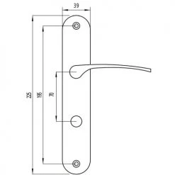 Ensemble sur plaque Morgan -Promos Poignée de Porte Magasin AFD 10636
