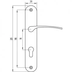 Ensemble sur plaque Morgan -Promos Poignée de Porte Magasin AFD 10640