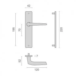 Ensemble sur plaques aluminium Héraclès Hionna Home - EA70 -Promos Poignée de Porte Magasin AFD 118799