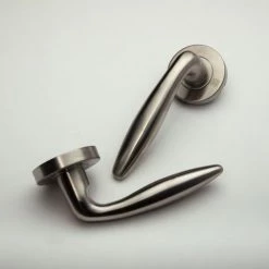 Béquille double semi massive sur rosace inox Héraclès Jade 1594 -Promos Poignée de Porte Magasin AFD 120668