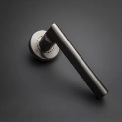 Béquille double massive sur rosace inox Héraclès Jade 4001 -Promos Poignée de Porte Magasin AFD 120695