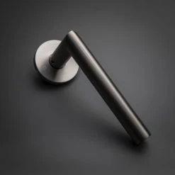 Béquille double sur rosace inox Héraclès Jade Slim Ø19 SL02 -Promos Poignée de Porte Magasin AFD 121036