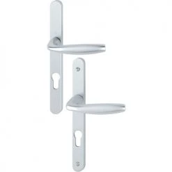 Ensemble sur plaques aluminium Hoppe New York plaques étroites EA70