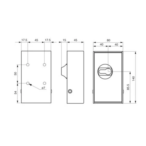 Boîte à clé FTH Thirard en applique avec cylindre interchangeable euro 4 Boîte à clé FTH Thirard en applique avec cylindre interchangeable euro – Image 2