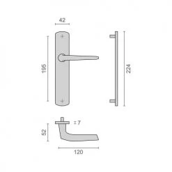 Ensemble sur plaques zamac Héraclès Krom Home grandes plaques - EA70 -Promos Poignée de Porte Magasin AFD 138454