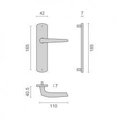 Ensemble sur plaques zamac Héraclès Krom Home petites plaques - EA70 -Promos Poignée de Porte Magasin AFD 138559