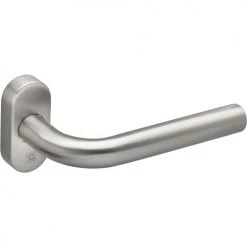 Béquille double sur rosace étroite inox Héraclès Jade 1194