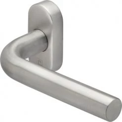 Béquille double sur rosace étroite inox Héraclès Jade 1194 -Promos Poignée de Porte Magasin AFD 144417