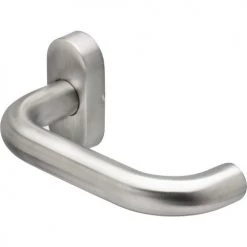 Béquille double sur rosace étroite inox Héraclès Jade 1294 -Promos Poignée de Porte Magasin AFD 144493