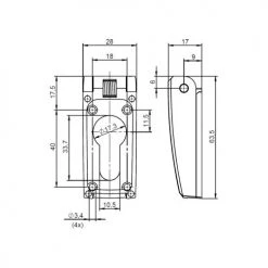 Rosace de protection EFF 1255 7 Rosace de protection EFF 1255 -Promos Poignée de Porte Magasin AFD 146489