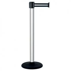 Poteau aluminium à sangle étirable