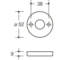Paires de rosaces Hewi nylon -Promos Poignée de Porte Magasin AFD 15946