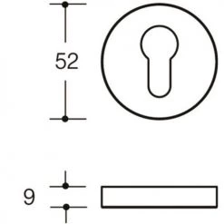 Paires de rosaces Hewi nylon -Promos Poignée de Porte Magasin AFD 15948