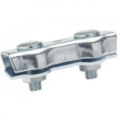Serre-câble plat 2 boulons acier zingué Chaubeyre