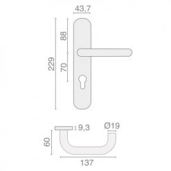 Ensemble sur plaque inox Héraclès Jade 1294 13 Ensemble sur plaque inox Héraclès Jade 1294 -Promos Poignée de Porte Magasin AFD 163514
