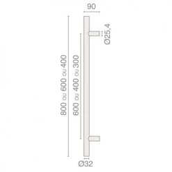 Poignée tubulaire inox Heracles - Série 5010 -Promos Poignée de Porte Magasin AFD 163562