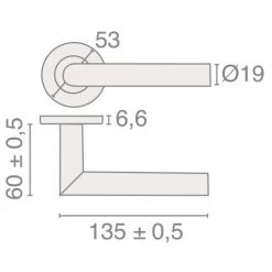 Béquille double sur rosace inox Héraclès Jade Slim Ø19 SL02N -Promos Poignée de Porte Magasin AFD 163577