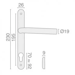 Ensemble sur plaque étroite inox Héraclès Jade 1194 10 Ensemble sur plaque étroite inox Héraclès Jade 1194 -Promos Poignée de Porte Magasin AFD 163616