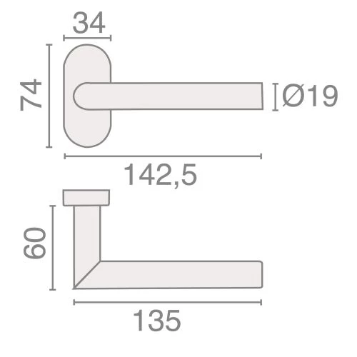 Béquille double sur rosace étroite inox Héraclès Jade 1394 4 Béquille double sur rosace étroite inox Héraclès Jade 1394 – Image 2