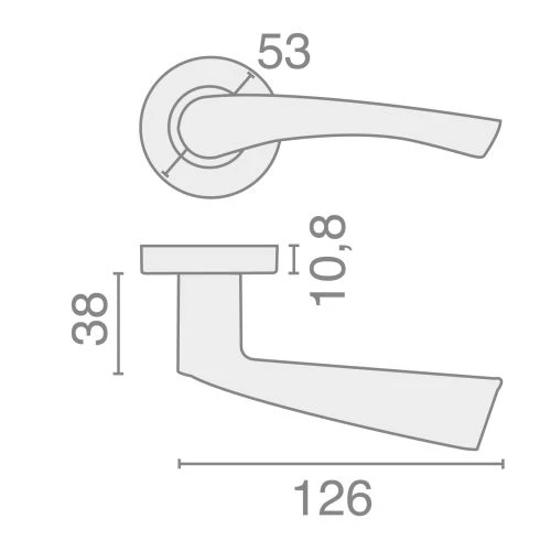 Béquille double massive sur rosace inox Héraclès Jade 4002 4 Béquille double massive sur rosace inox Héraclès Jade 4002 – Image 2