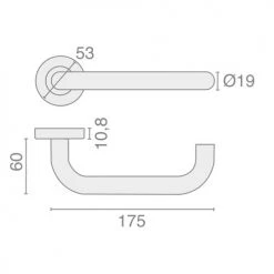 Béquille double inox Héraclès Jade sur rosace spécial PMR -Promos Poignée de Porte Magasin AFD 163659