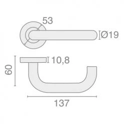 Béquille double sur rosace inox Héraclès Jade 1294 10 Béquille double sur rosace inox Héraclès Jade 1294 -Promos Poignée de Porte Magasin AFD 163661