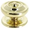 Bouton central de porte à moulure laiton poli