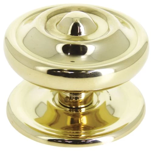 Bouton central de porte à moulure laiton poli 3 Bouton central de porte à moulure laiton poli