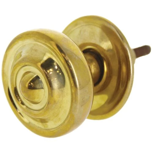 Bouton central de porte à tige fixe laiton poli 3 Bouton central de porte à tige fixe laiton poli