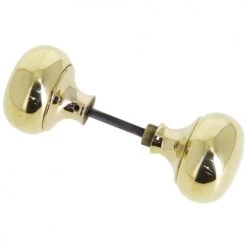 Bouton double rond laiton poli