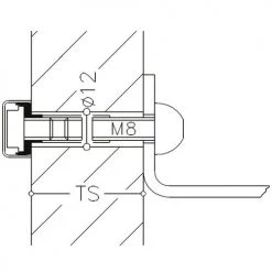 Kit de fixation Normbau pour poignée sur mesure