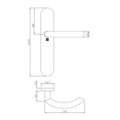 Ensemble sur plaque inox Héraclès Jade 1094 -Promos Poignée de Porte Magasin AFD 40317 1