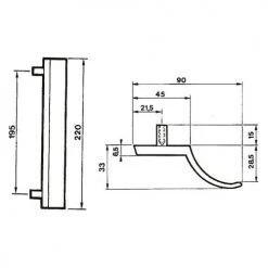 Poignée palière V540 -Promos Poignée de Porte Magasin AFD 5444