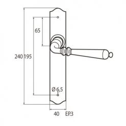 Ensemble sur plaque Diadora SPA de style FRANCE -Promos Poignée de Porte Magasin AFD 5611