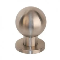 Bouton de porte fixe rond inox